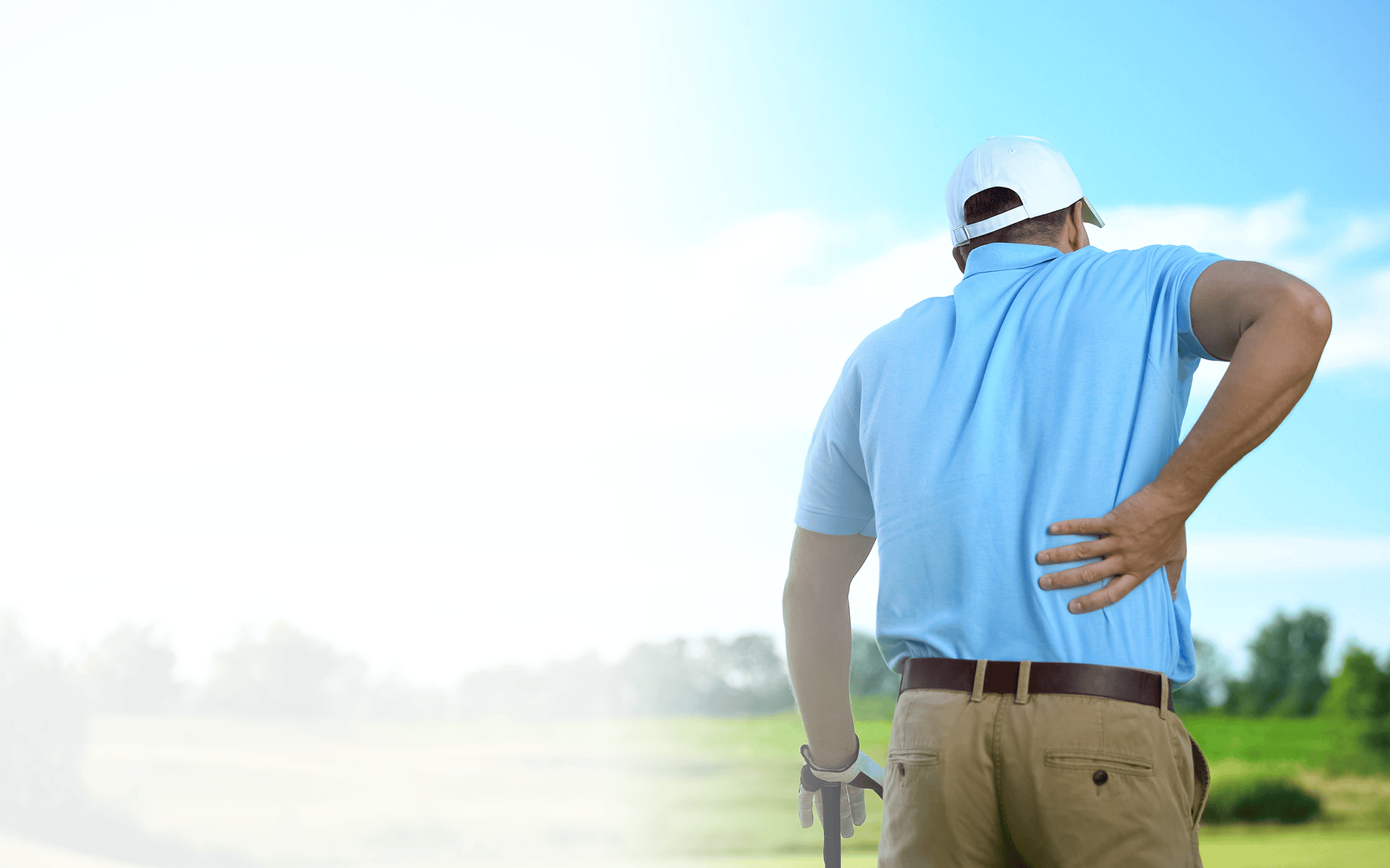 Golfer with back pain