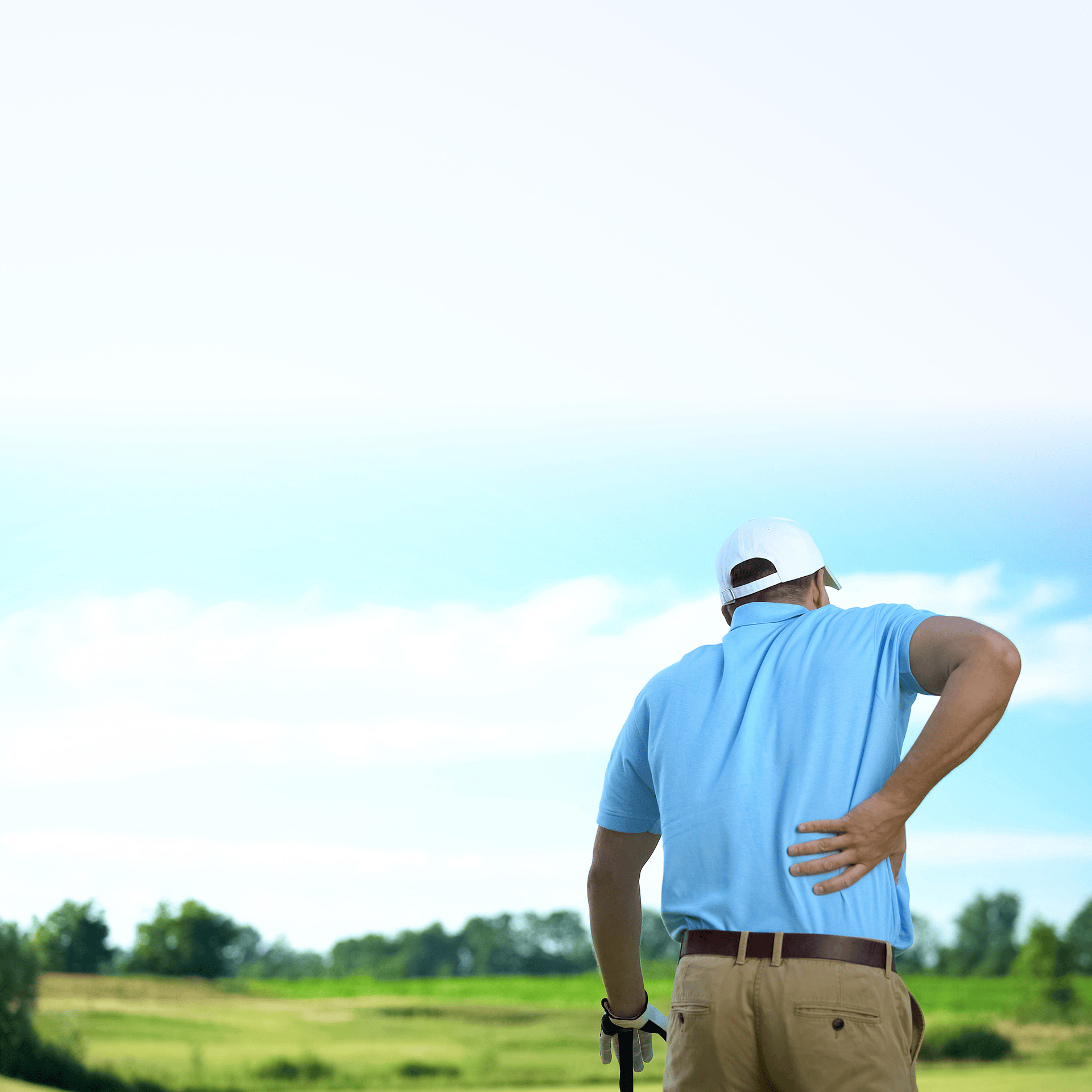 Golfer with back pain
