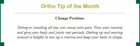 Ortho tip of the month