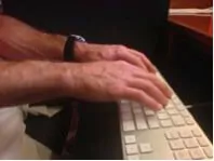 A Person Typing Correctly