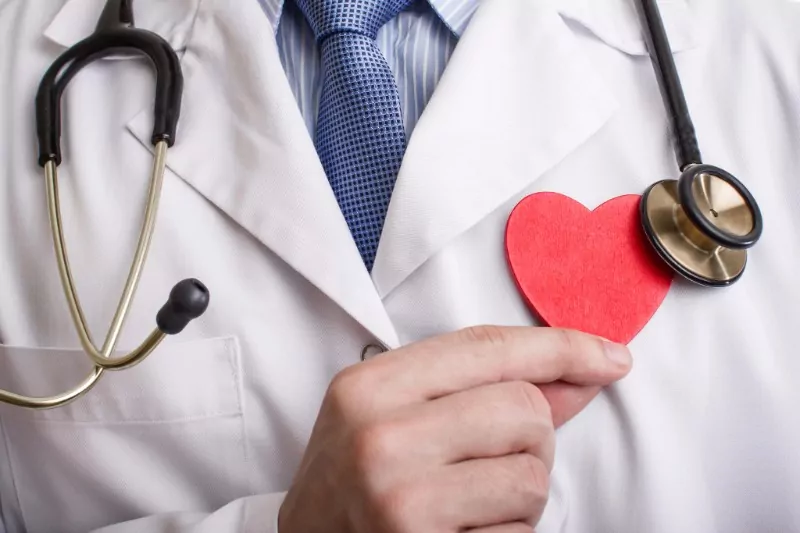 Photo of a doctor with a heart