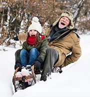 Photo: family sledding