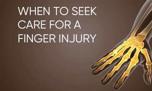Photo: When to seek care for a finger injury