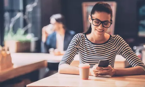 Photo: Woman on a smartphone