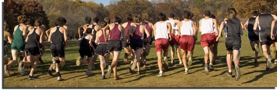 Group of athletes running