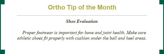 Ortho tip of the month: shoe evaluation