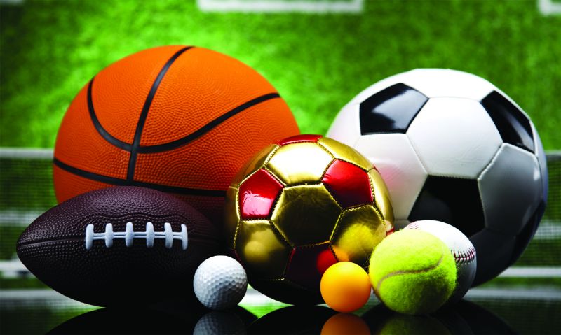 Various sports balls